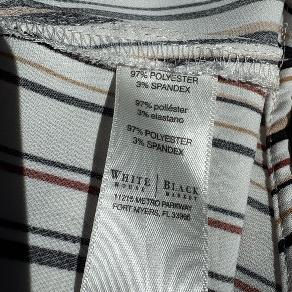 Chic White House Black Market Striped Blouse - Picture 4 of 4